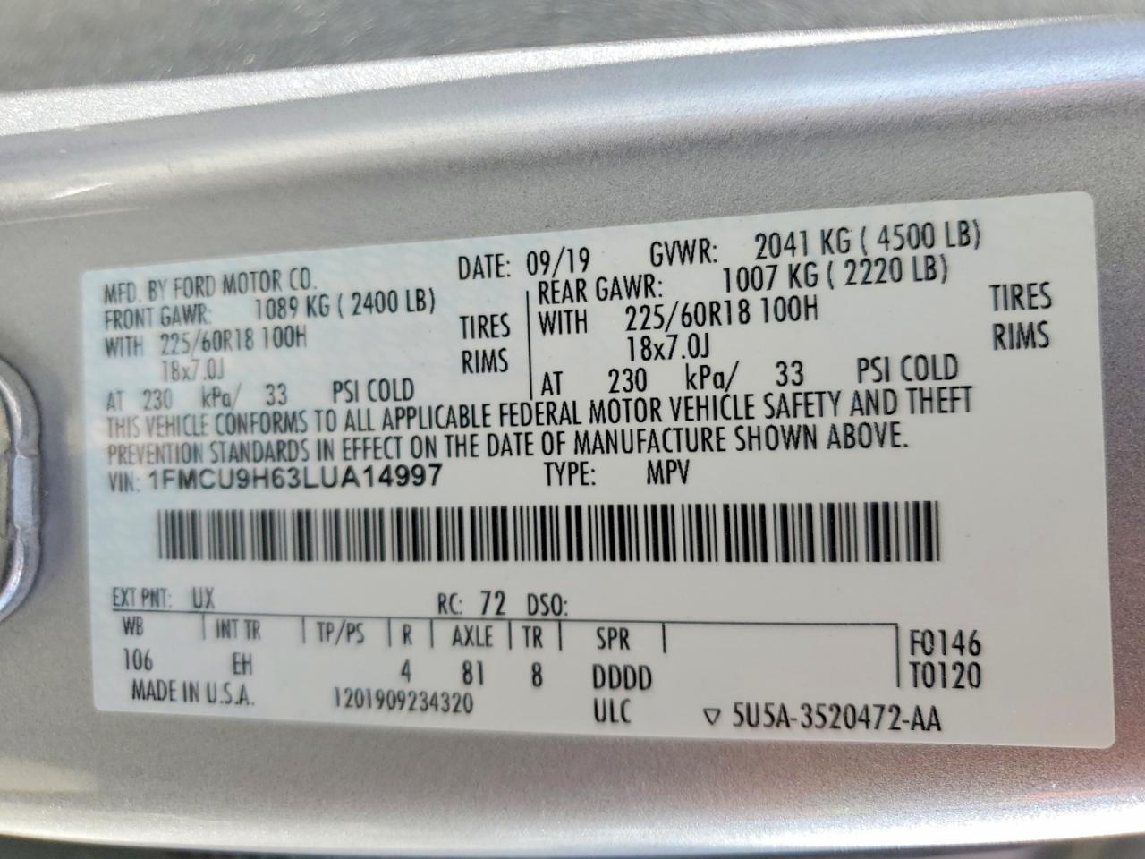 Ford Escape Sel