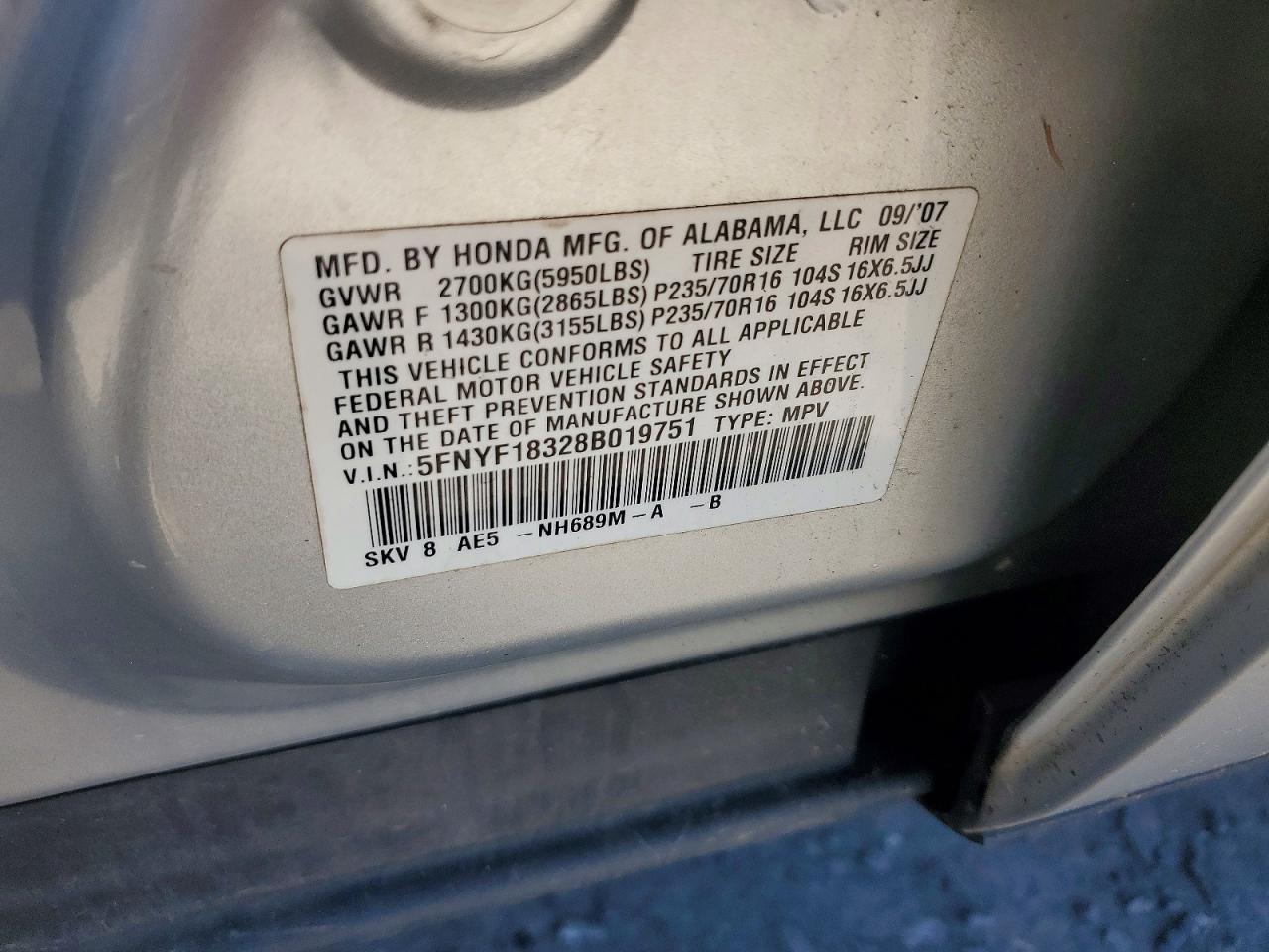 Honda Pilot Se