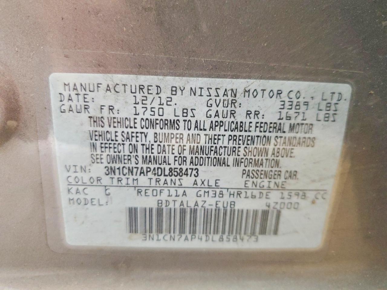Nissan Versa 1.6 S