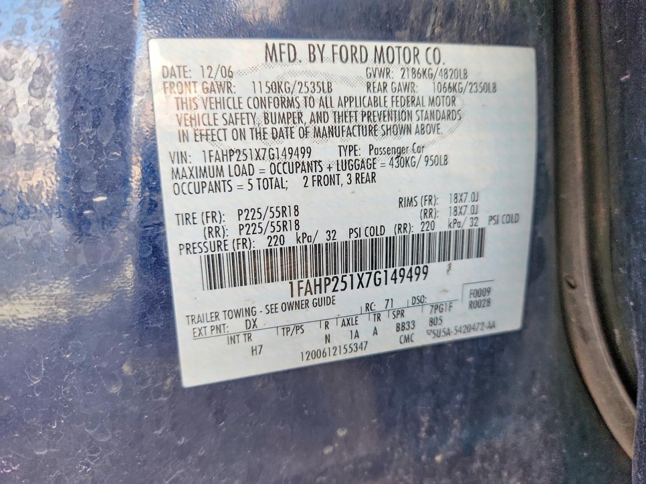 Ford Five Hundr Limited