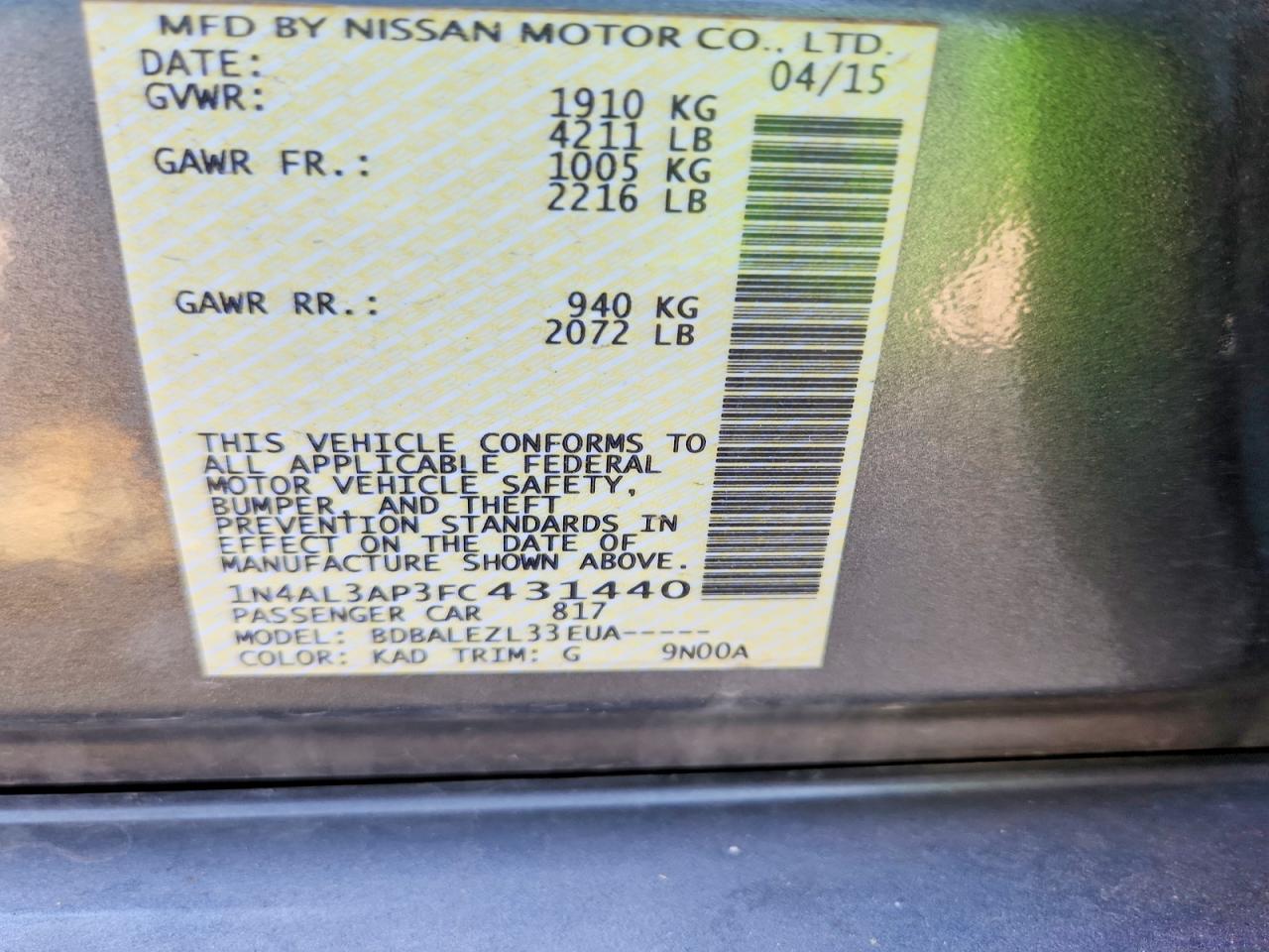 Nissan Altima 2.5 S