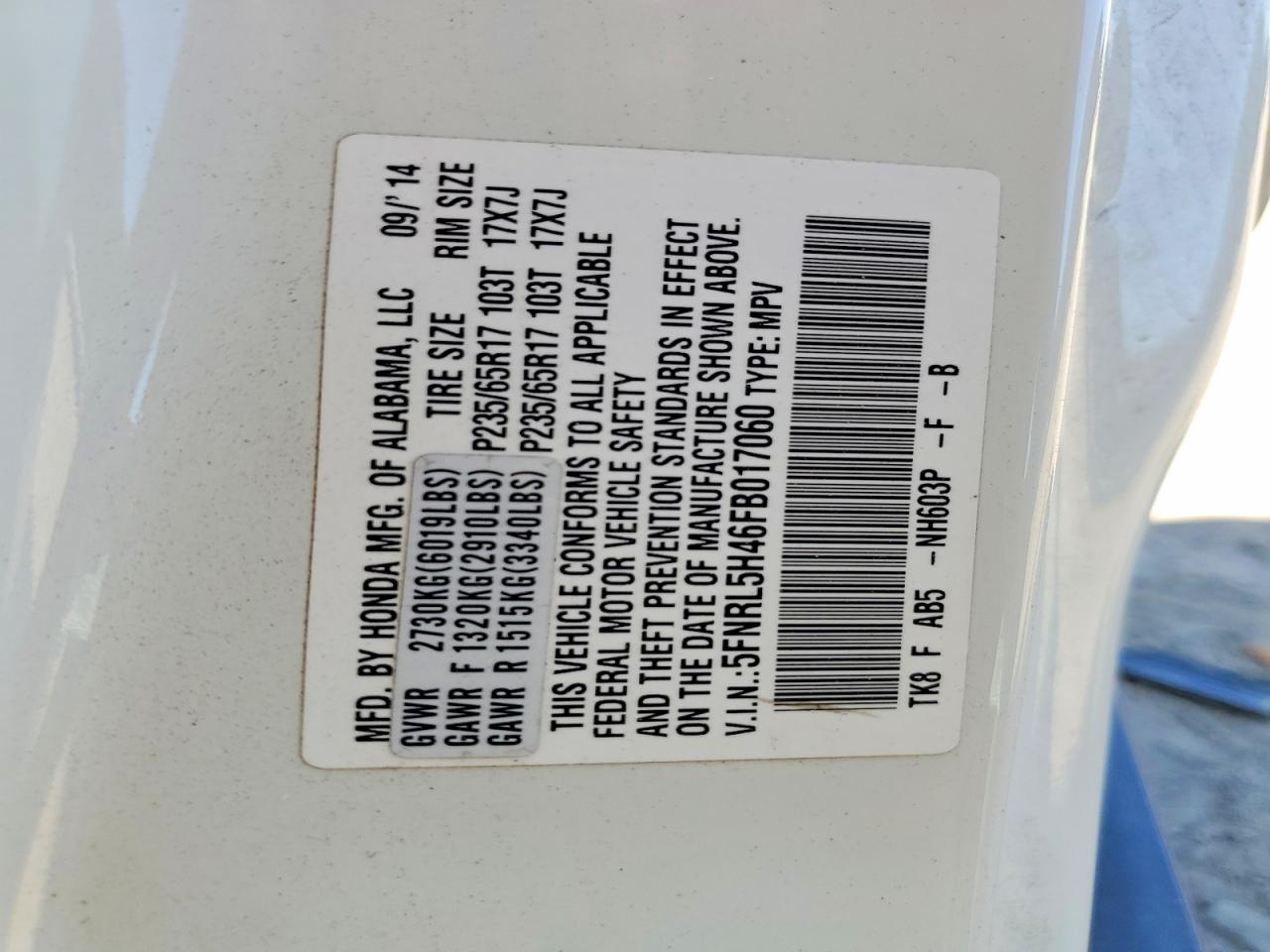 Honda Odyssey Ex