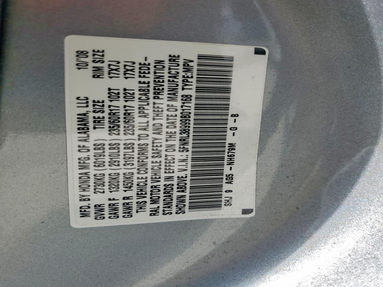 Honda Odyssey Touring