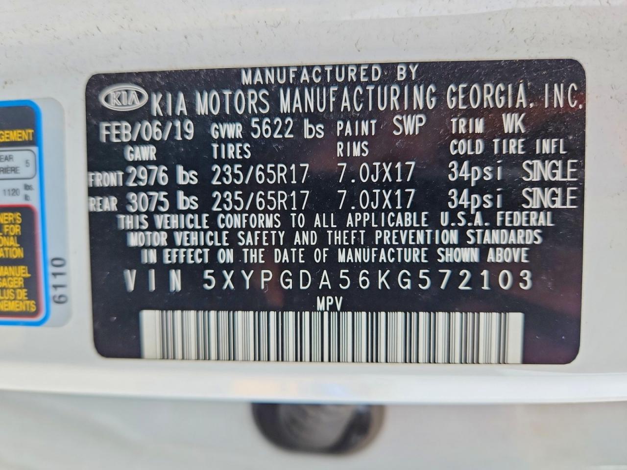Kia Sorento Lx V6