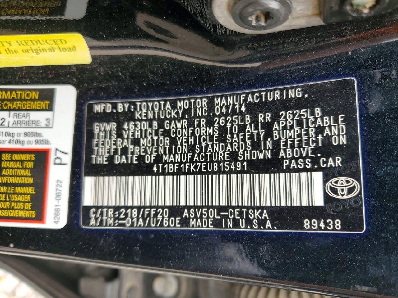Toyota Camry Se