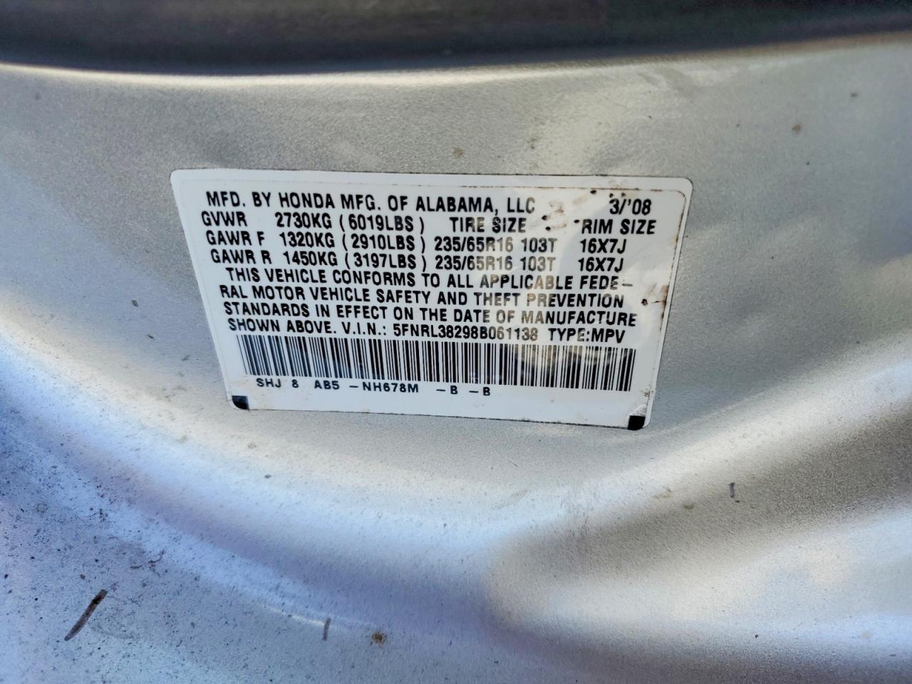 Honda Odyssey Lx