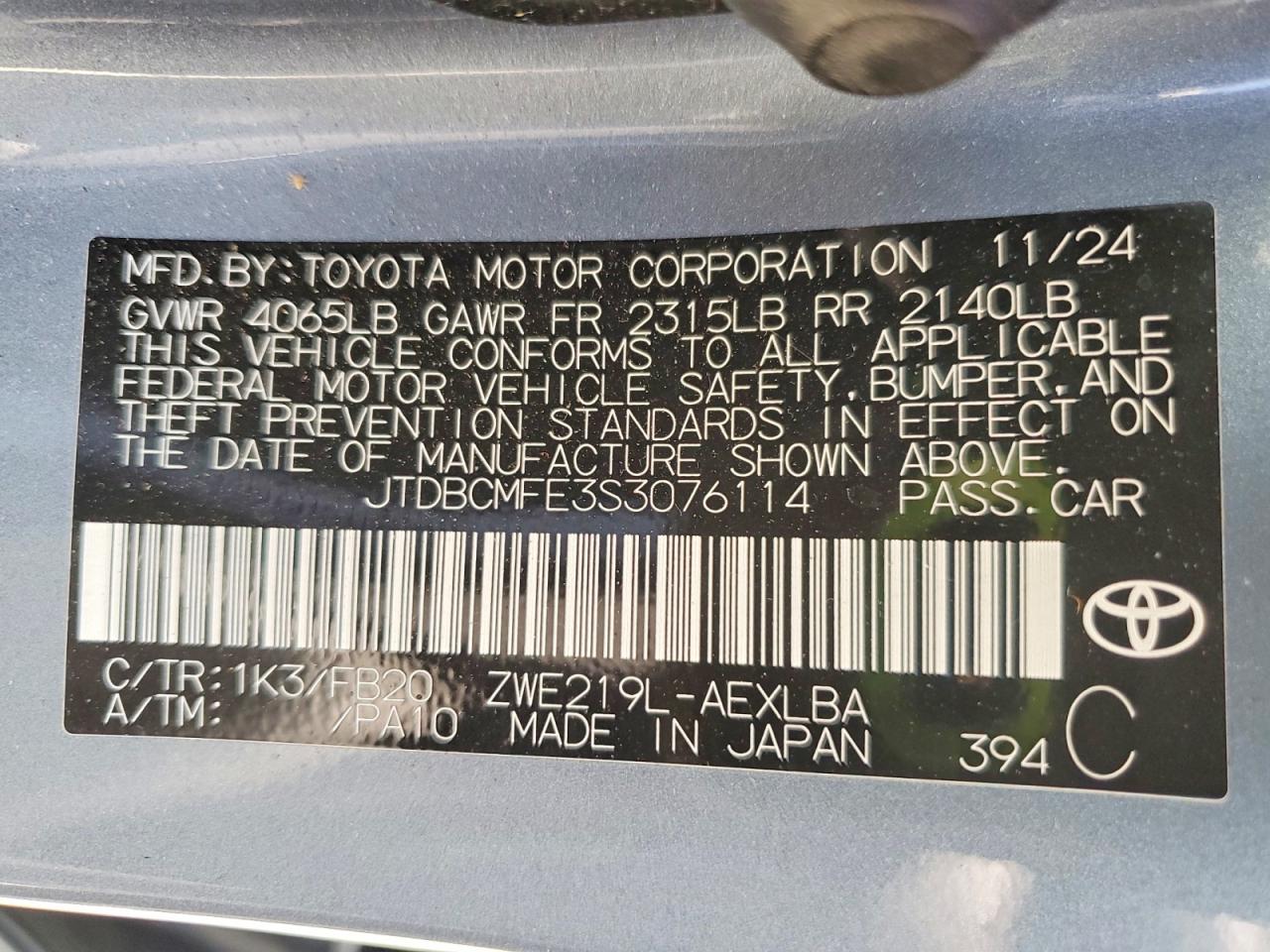 Toyota Corolla Le