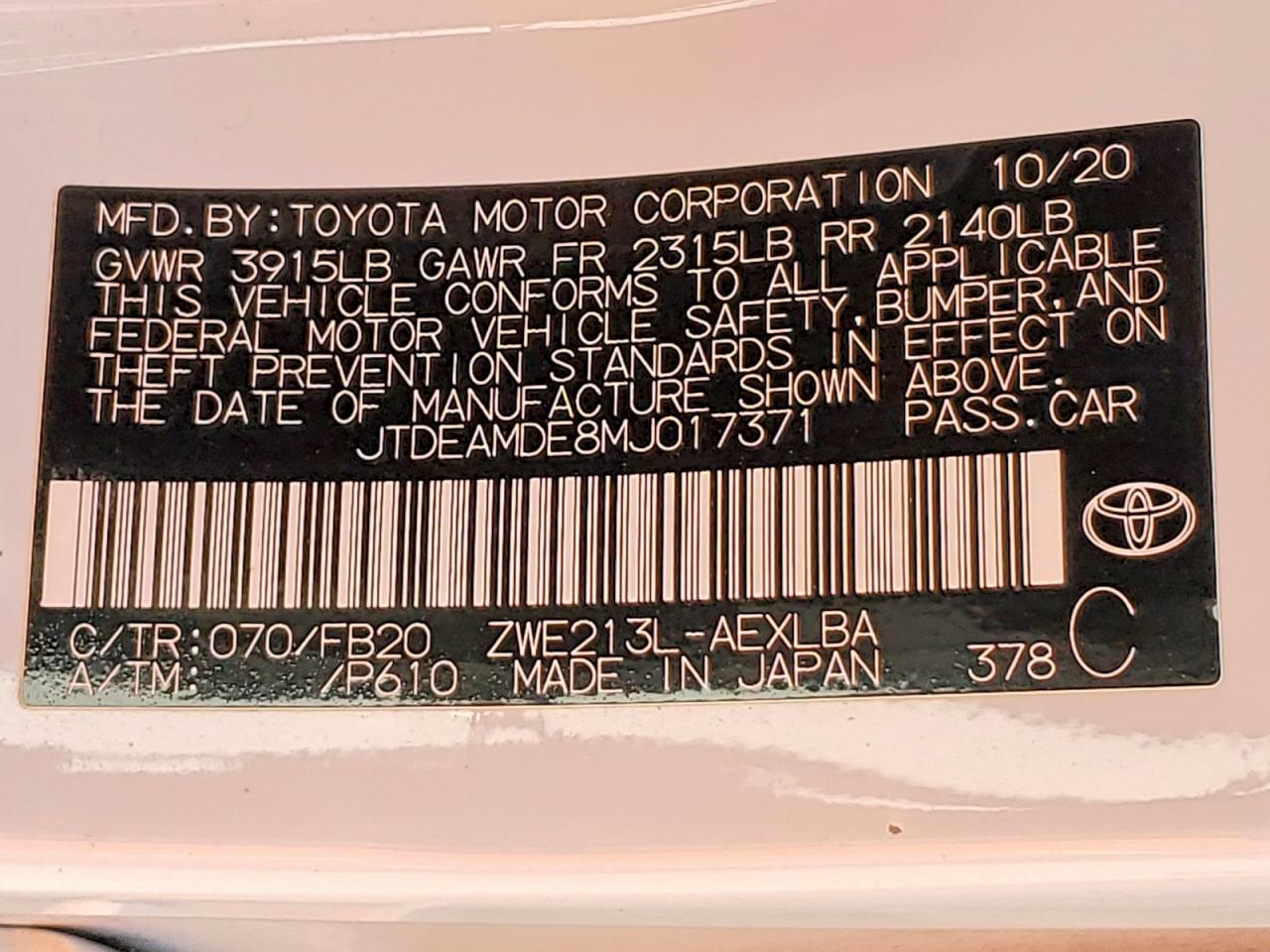 Toyota Corolla Le