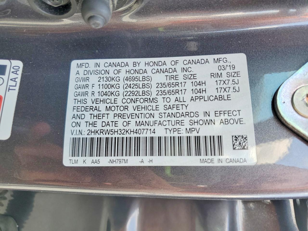 Honda Crv Lx