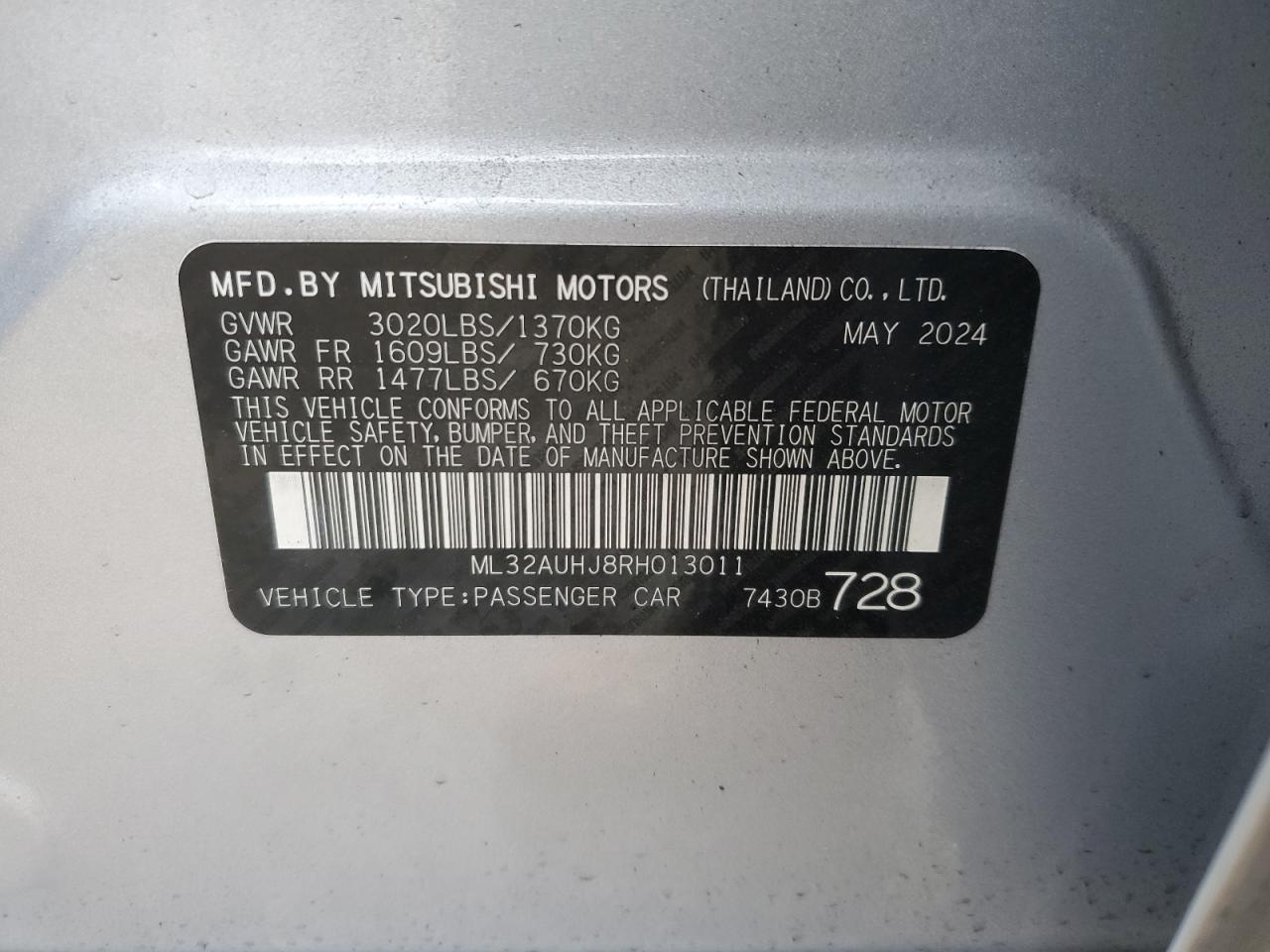 Mitsubishi Mirage Es