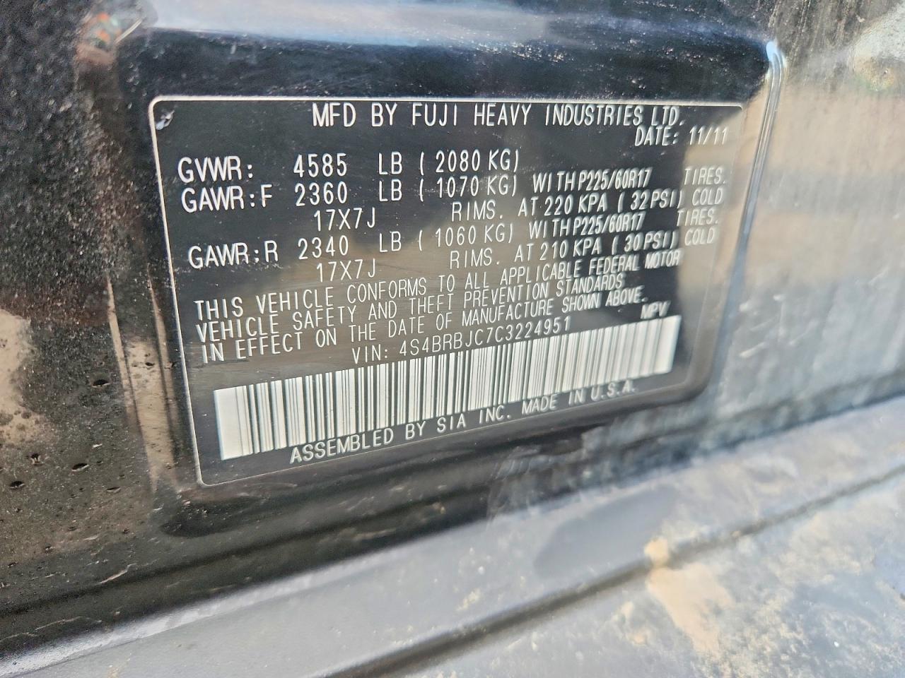 Subaru Outback 2.5i Limited