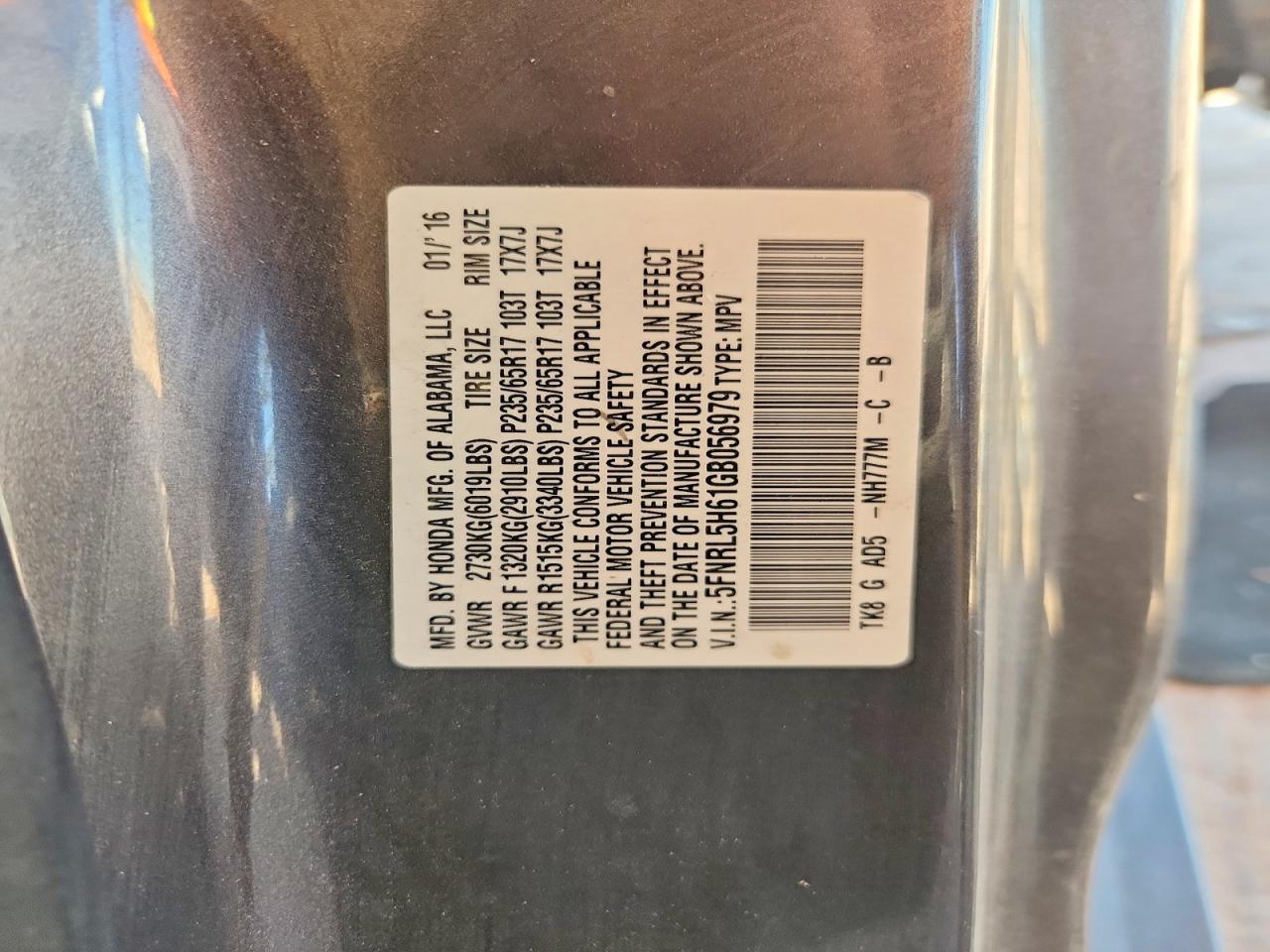 Honda Odyssey Exl