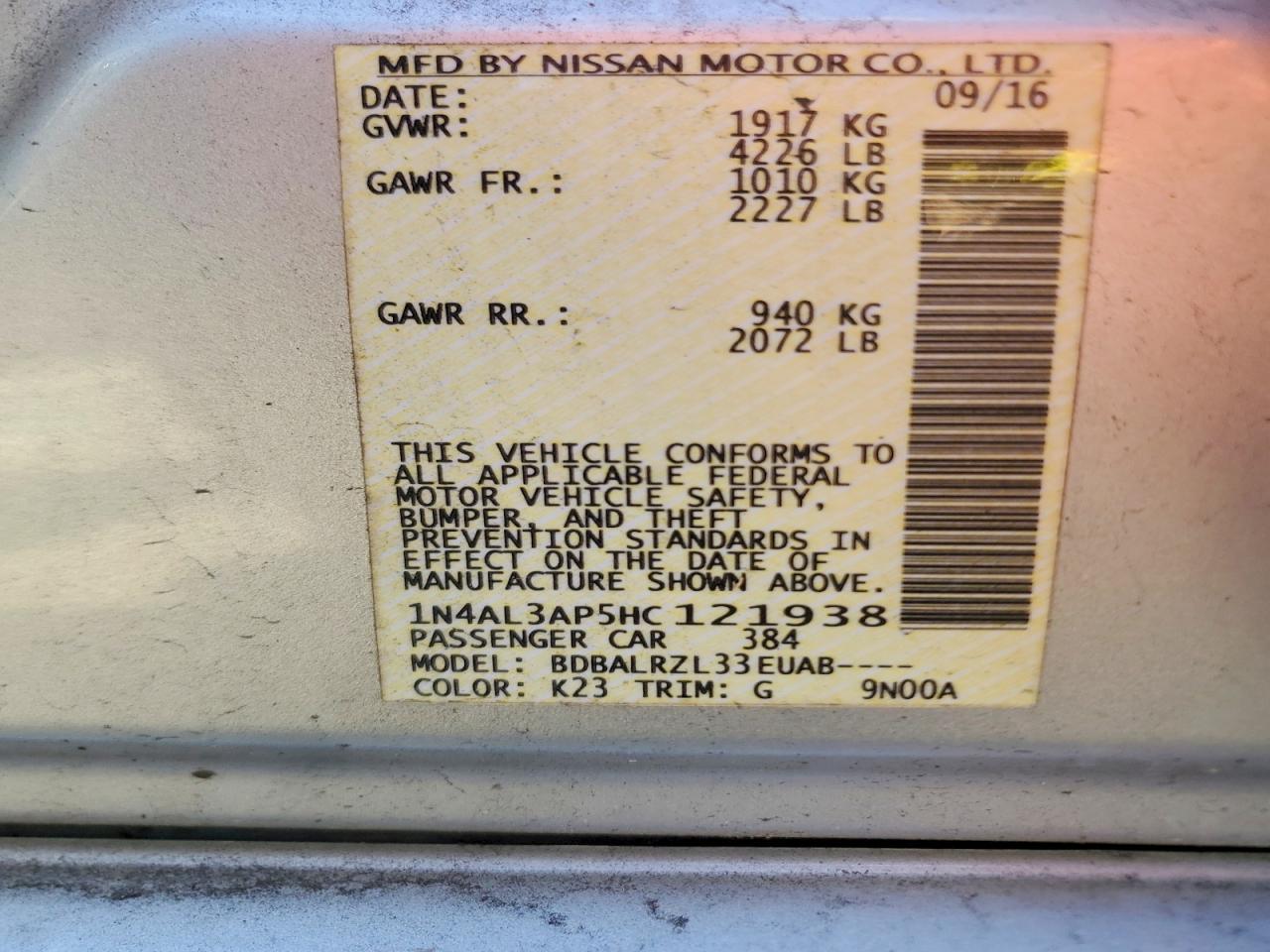 Nissan Altima 2.5 Sl