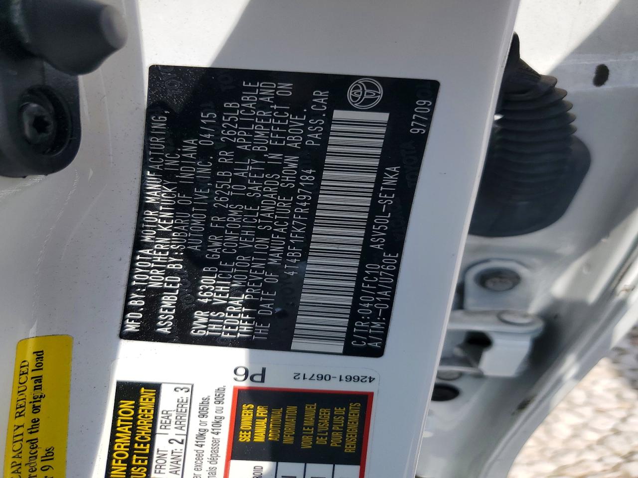 Toyota Camry Le