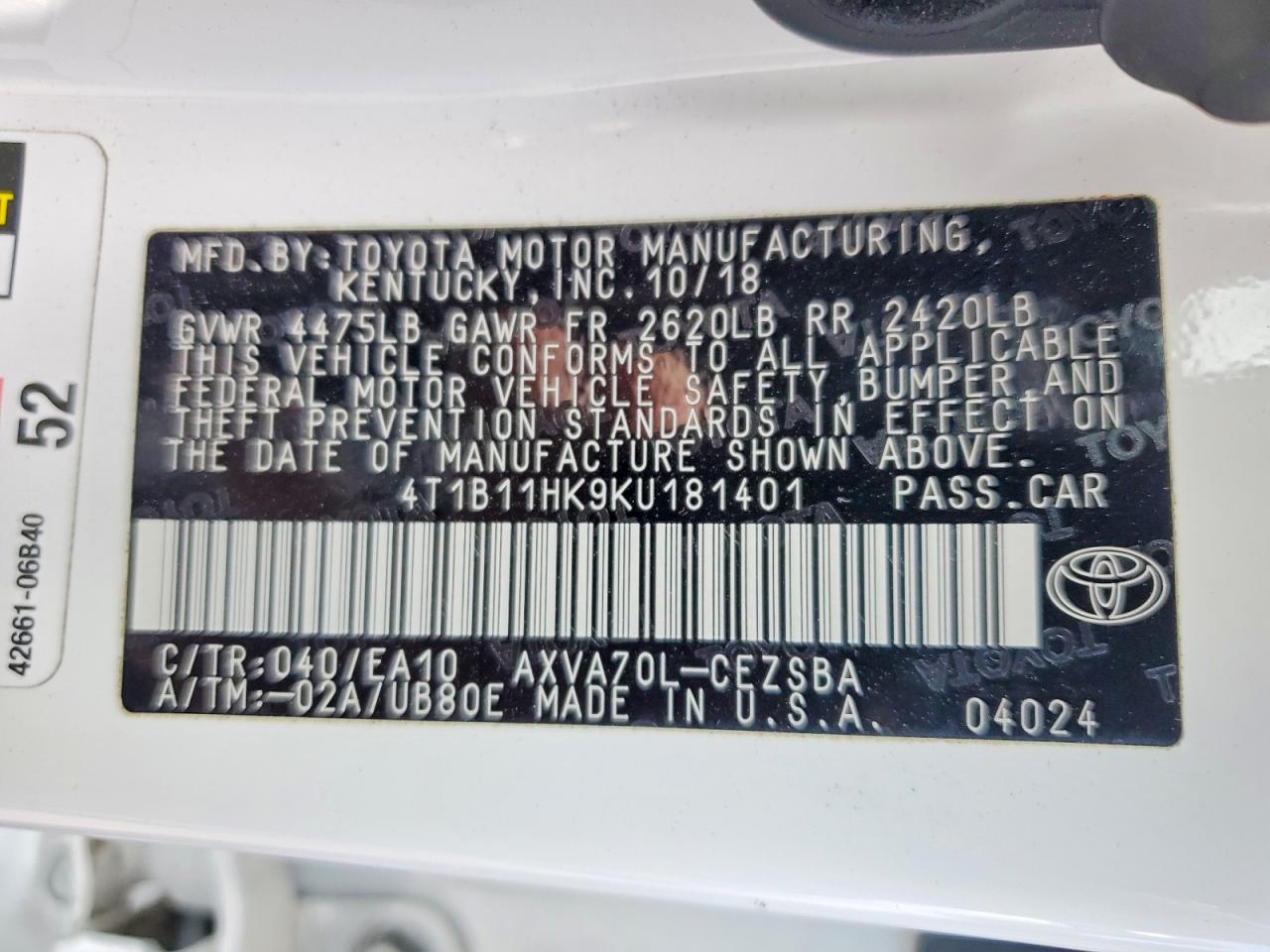 Toyota Camry Se
