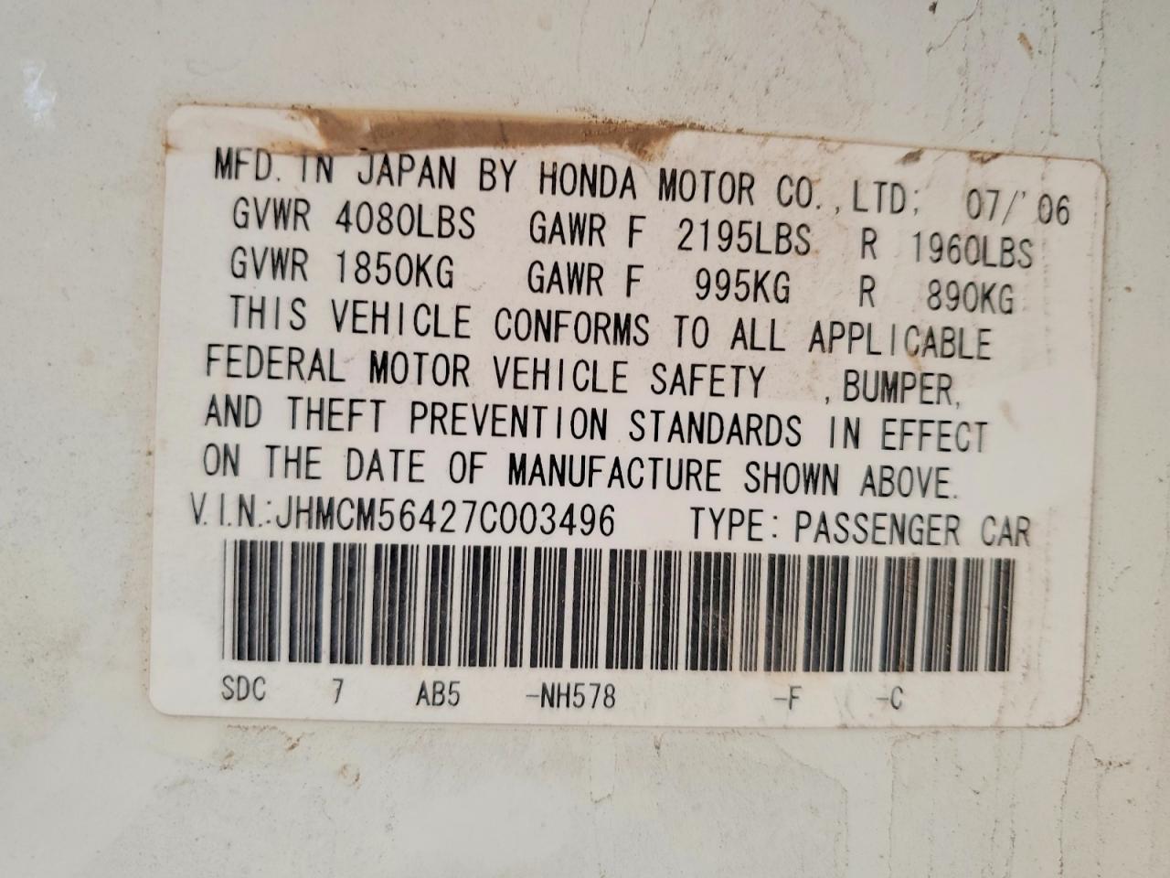 Honda Accord Lx