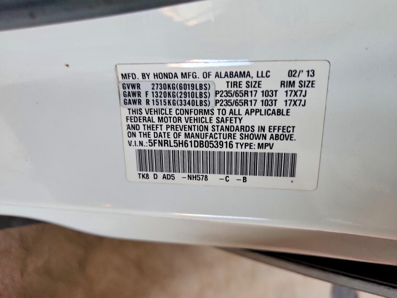 Honda Odyssey Exl