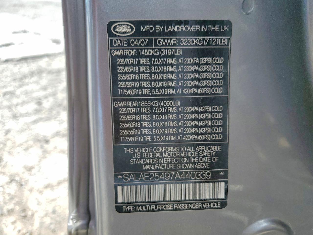 Land Rover LR3 Se