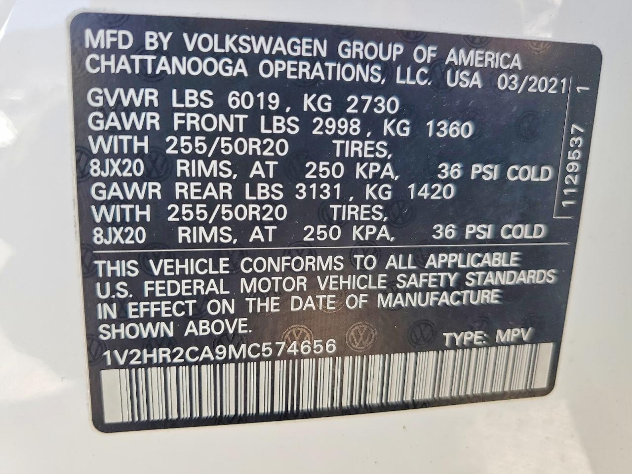 Volkswagen Atlas Se