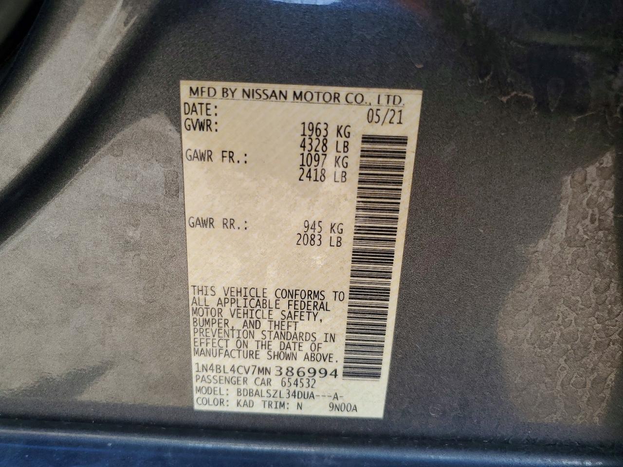 Nissan Altima 2.5 Sr