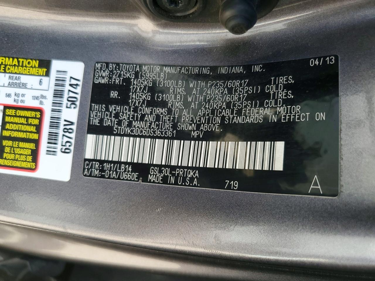 Toyota Sienna Xle