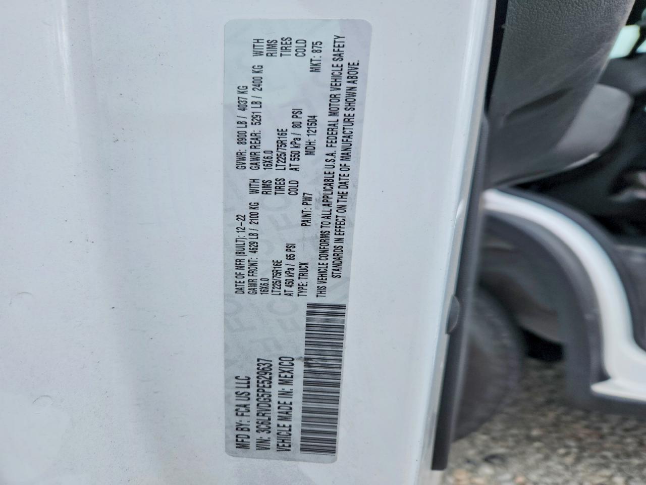 Ram Promaster 2500 High