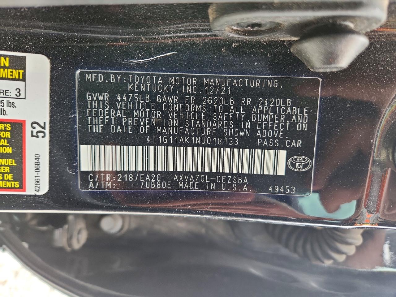 Toyota Camry Se