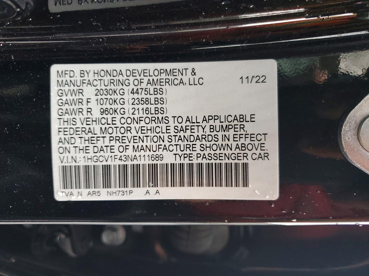 Honda Accord Sport Se
