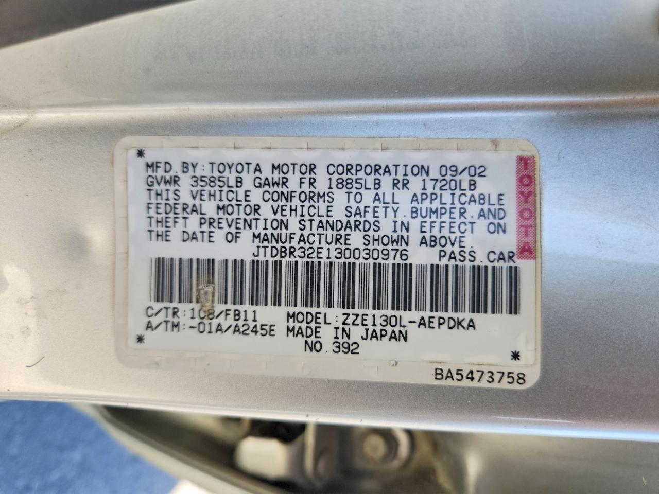 Toyota Corolla Ce