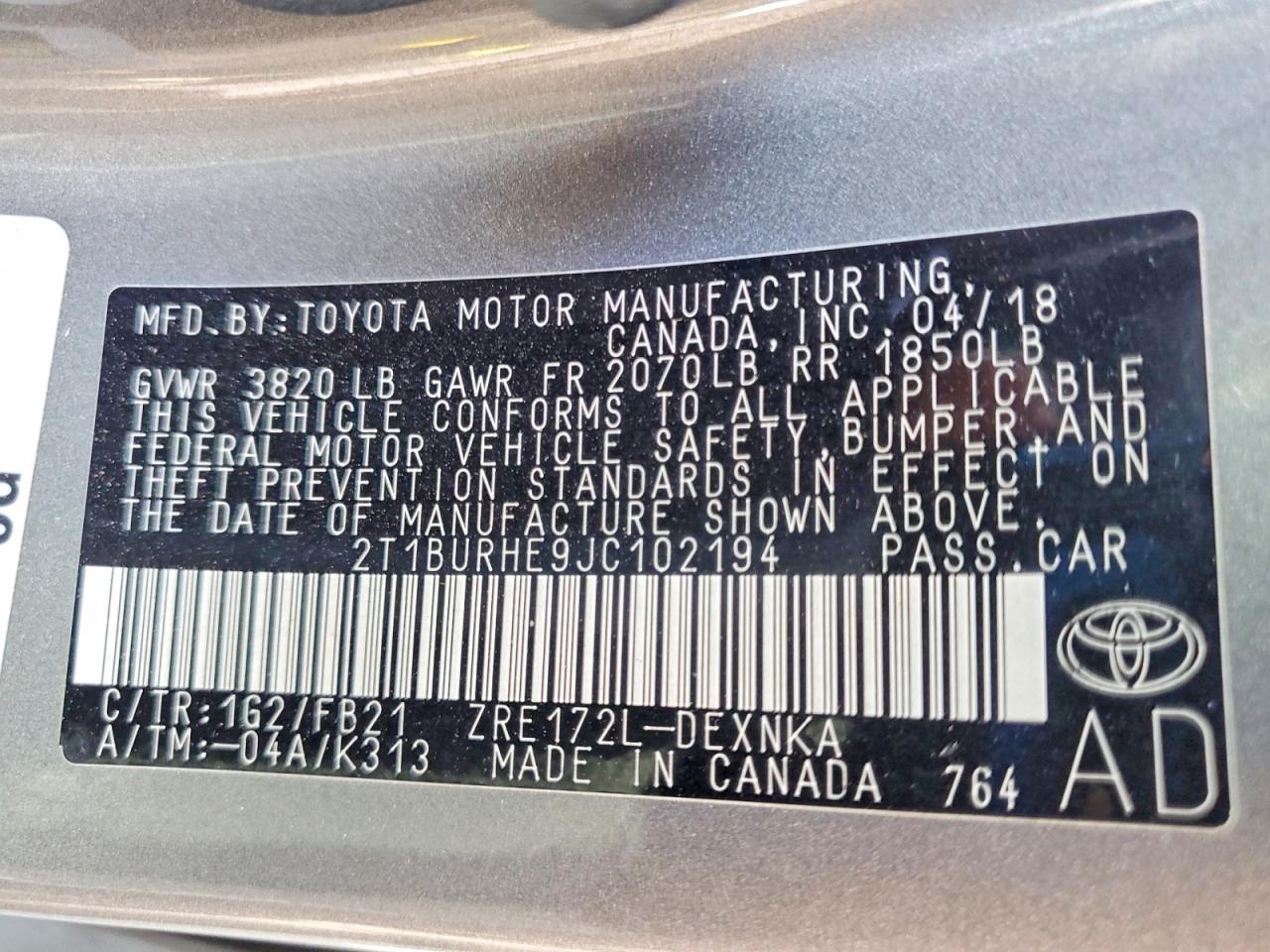 Toyota Corolla Le