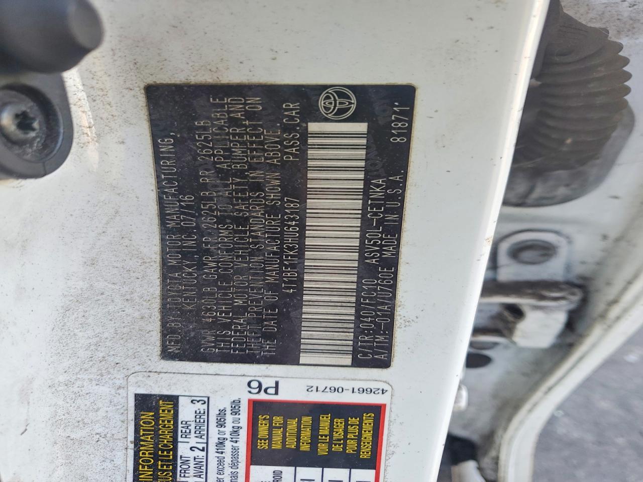 Toyota Camry Le