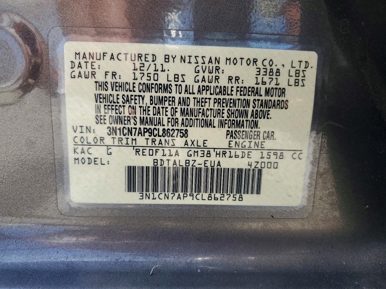 Nissan Versa 1.6 S