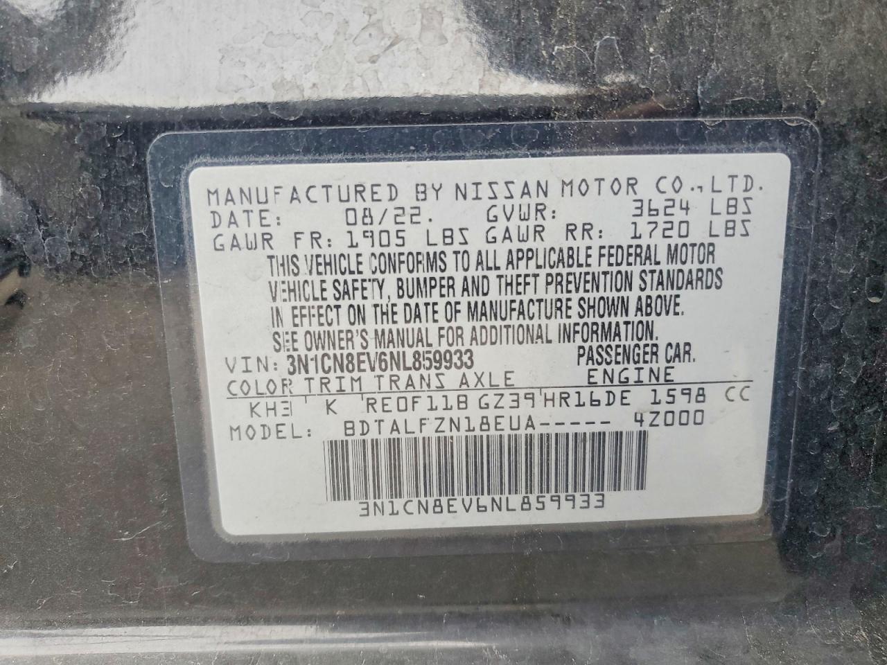 Nissan Versa Sv