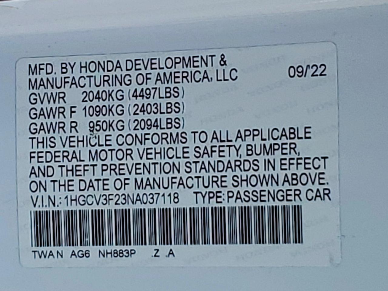 Honda Accord Hybrid Sport