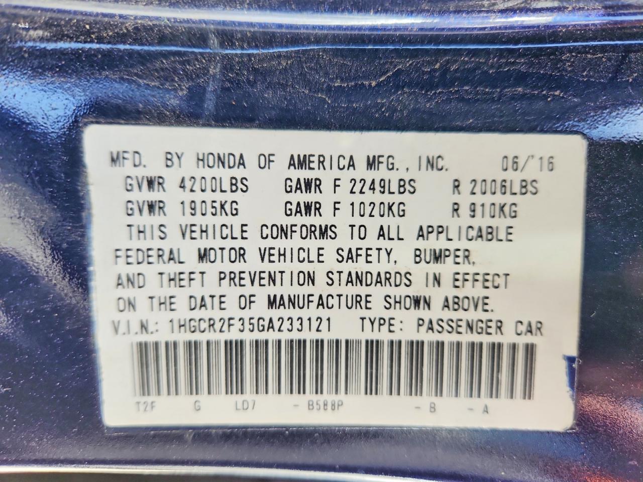 Honda Accord Lx