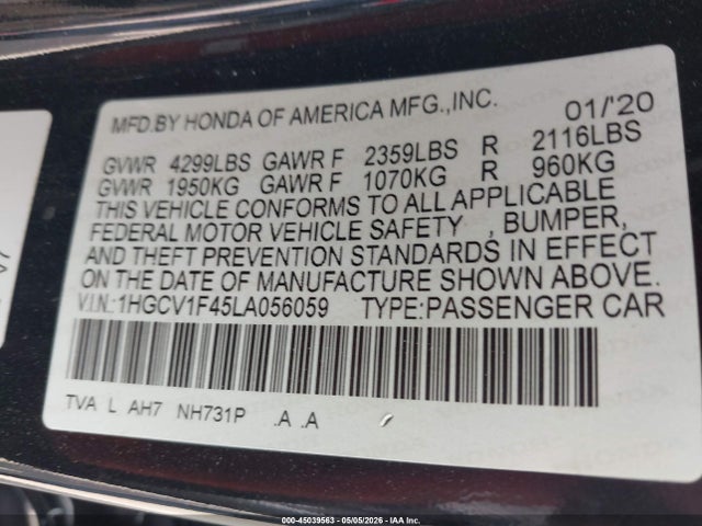 Honda Accord Ex