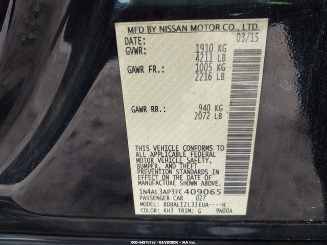 Nissan Altima 2.5 Sv