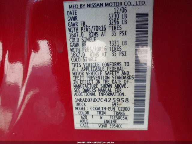 Nissan Frontier Se