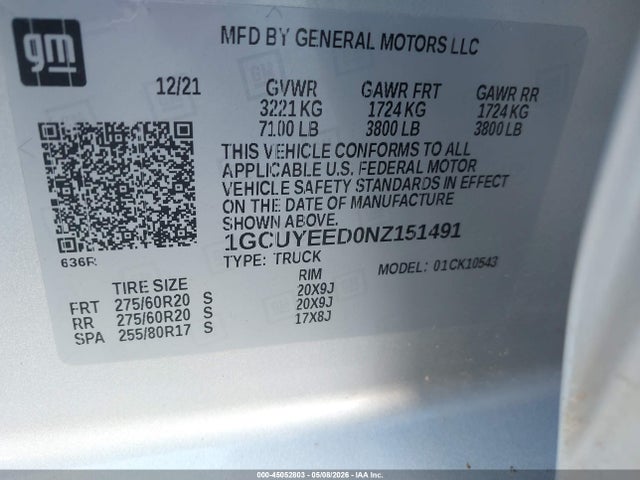 Chevrolet Silverado 1500 4wd  Short Bed Rst