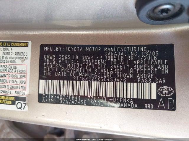 Toyota Corolla Le