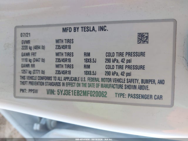 Tesla Model 3 Long Range Dual Motor All-wheel Drive