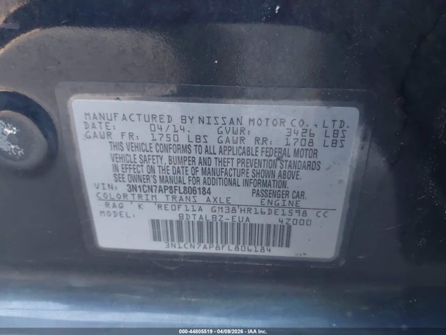 Nissan Versa 1.6 Sv