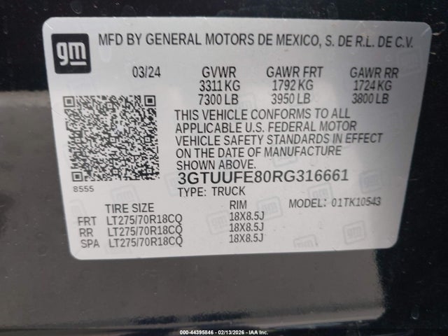 GMC Sierra 1500 4wd  Short Box At4x