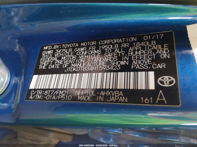 Toyota Prius c Two