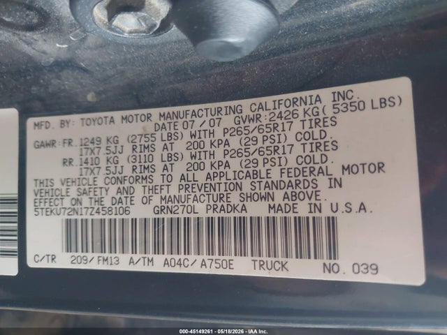 Toyota Tacoma Prerunner V6