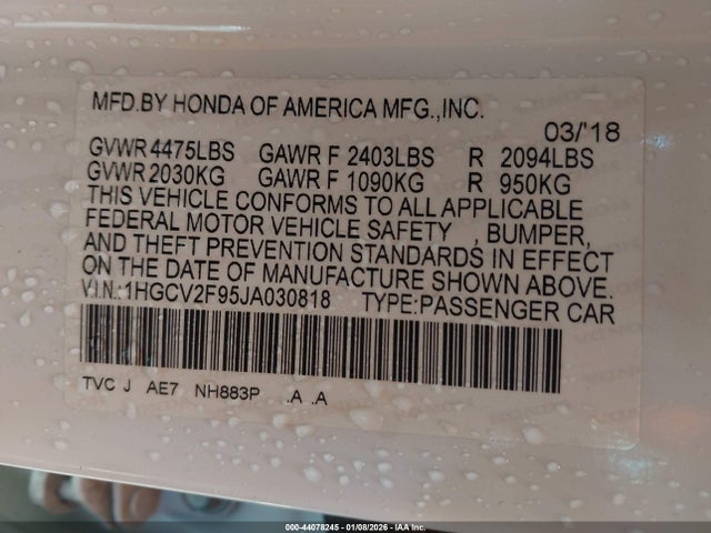 Honda Accord Touring 2.0t