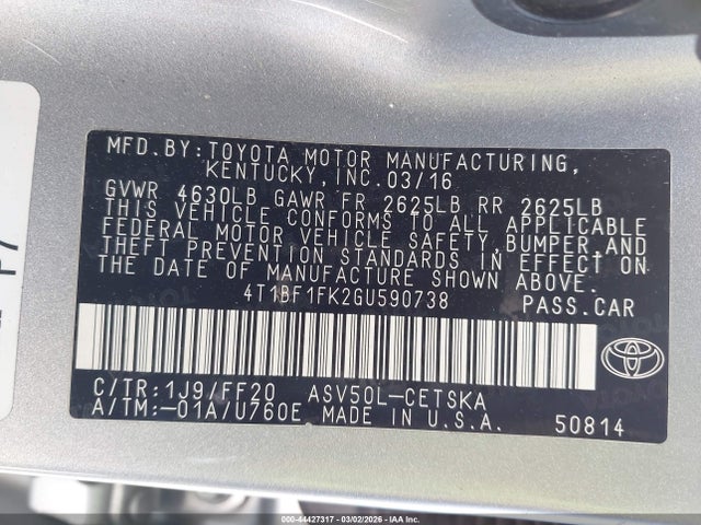 Toyota Camry Se
