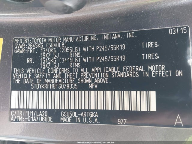 Toyota Highlander Limited V6