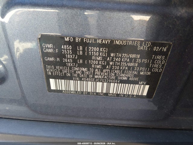 Subaru Outback 3.6r Limited
