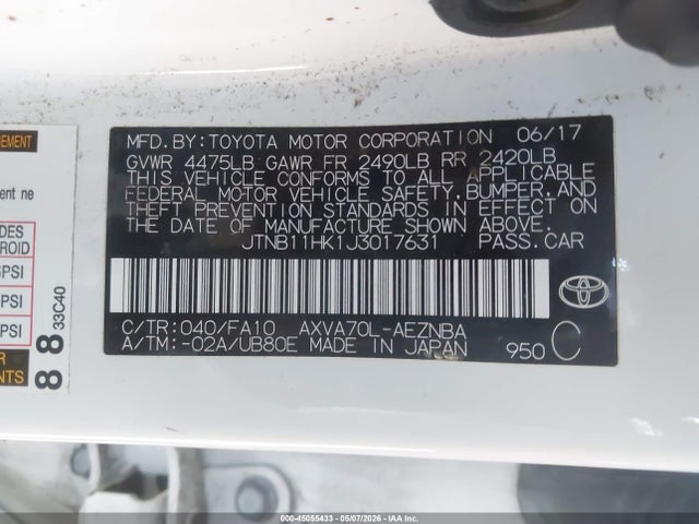 Toyota Camry Le
